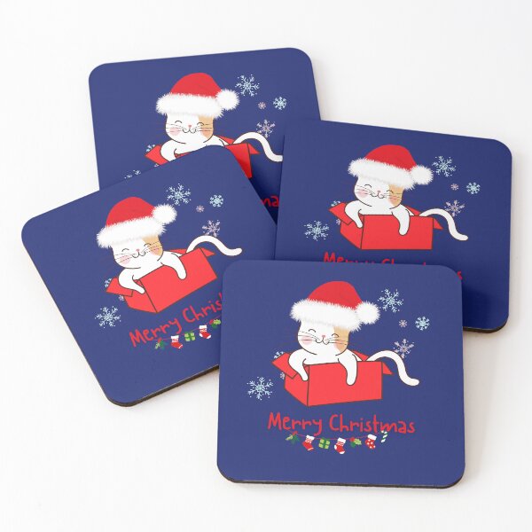 Item preview, Merry Christmas from cute cat designed and sold by ridhiandparidhi.