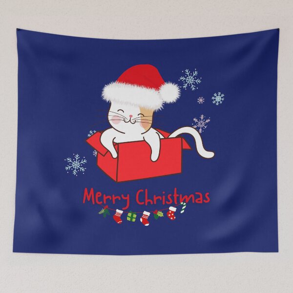 Item preview, Merry Christmas from cute cat designed and sold by ridhiandparidhi.