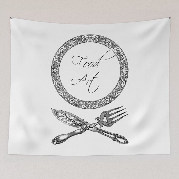 Item preview, 'Food Art' Luxury Restaurant Design - Retro Illustration Design for T-shirts, mugs, phone cases and other accessories designed and sold by Ridiculam Toga.