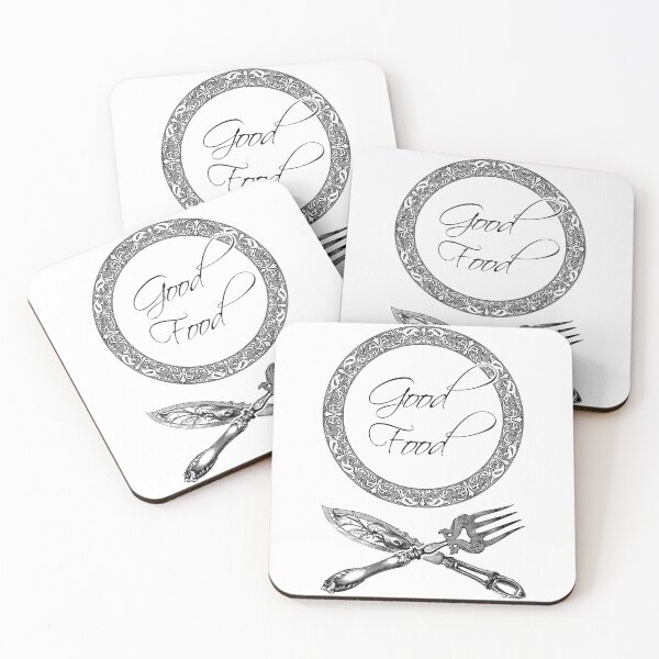Item preview, 'Good Food' Luxury Restaurant Design - Retro Illustration Design for T-shirts, mugs, phone cases and other accessories designed and sold by Ridiculam Toga.