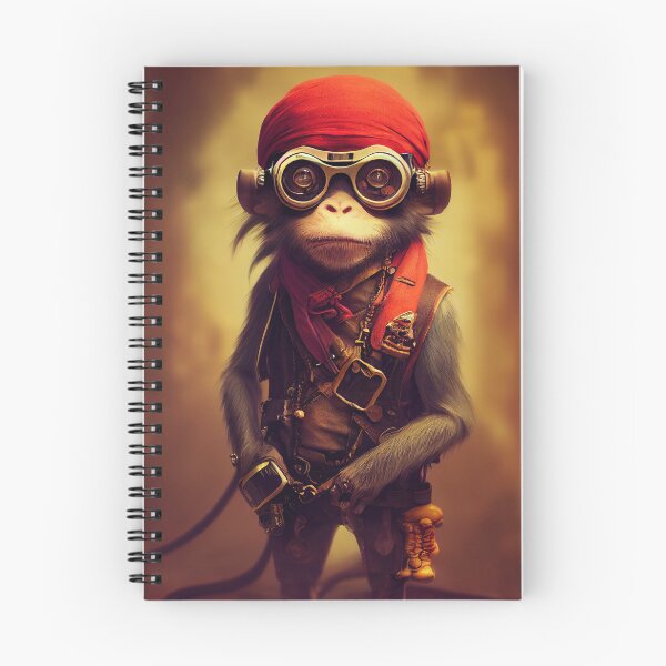 Item preview, The Cyber-Pirate Monkey: An Anthropomorphic, Tiny, and Cute Cybernetic Sidekick for Your Adventures designed and sold by MimozaStudio.