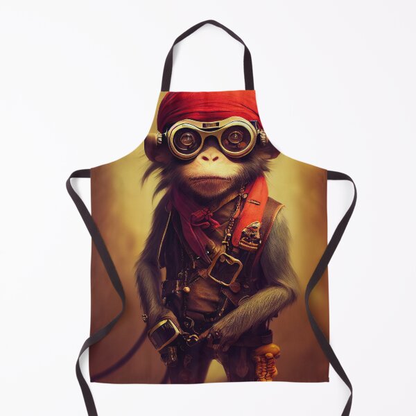 Item preview, The Cyber-Pirate Monkey: An Anthropomorphic, Tiny, and Cute Cybernetic Sidekick for Your Adventures designed and sold by MimozaStudio.