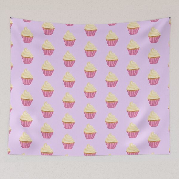 Item preview, Retro Pixel Vanilla Frosted Cupcake designed and sold by 8BitTrip.