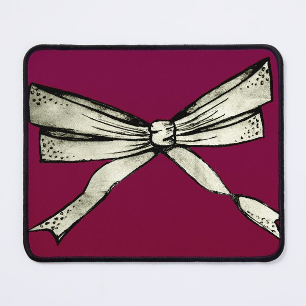 Item preview, silver bow on a pink background designed and sold by Francespoppy.