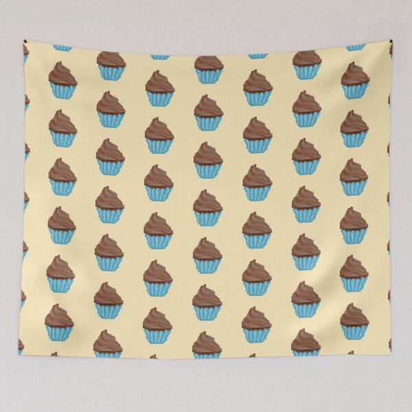 Item preview, Retro Pixel Chocolate Frosted Cupcake designed and sold by 8BitTrip.