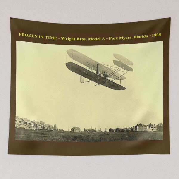 Item preview, WRIGHT BROTHERS : Vintage 1908 Flying Fort Myers Florida designed and sold by posterbobs.
