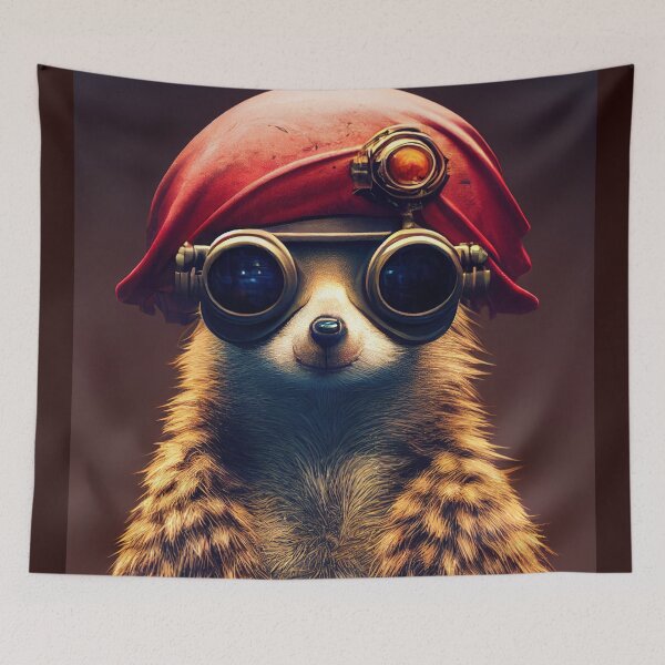 Item preview, The Cyber-Enhanced Meerkat: A Technologically Advanced and Adorable Furry Friend designed and sold by MimozaStudio.