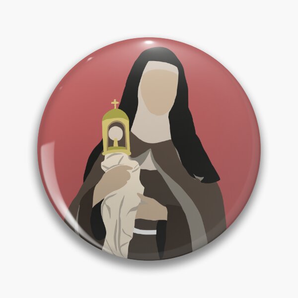 Item preview, Saint Claire holding a Monstrance with the Eucharist (Catholic Saint Graphic Art) designed and sold by TheCatholicLady.