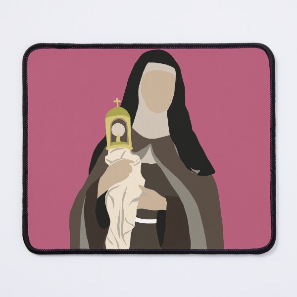 Item preview, Saint Claire holding a Monstrance with the Eucharist (Catholic Saint Graphic Art) designed and sold by TheCatholicLady.