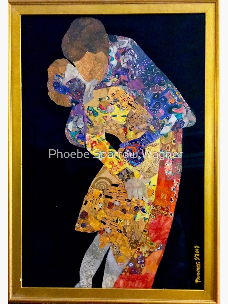 Thumbnail 3 of 3, Art Print, Klimt: THE KISS COLLAGE #2 designed and sold by Phoebe S. Wagner.