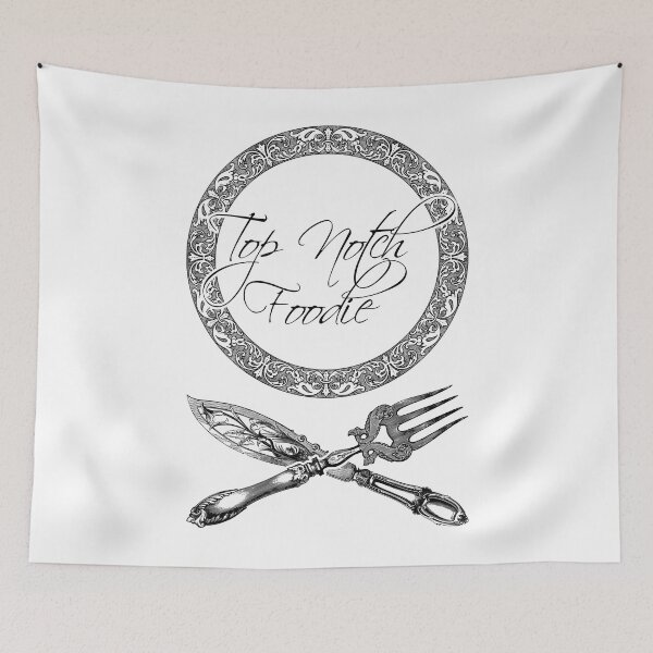 Item preview, 'Top Notch Foodie ' Luxury Restaurant Design - Retro Illustration Design for T-shirts, mugs, phone cases and other accessories designed and sold by Ridiculam Toga.