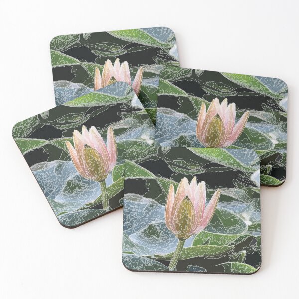 Item preview, pastel water lily designed and sold by SunGraphicArt.