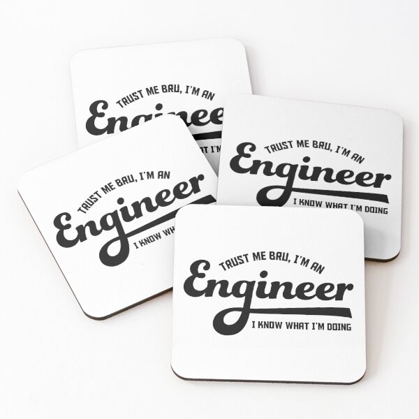 Item preview, Trust me I'm an Engineer Statement Black designed and sold by Osh Sales.