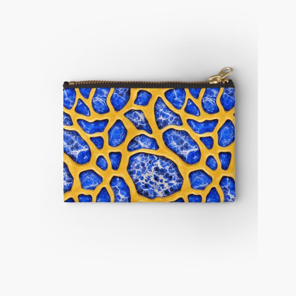 Item preview, Blue opal stones in gold pattern designed and sold by hendrikspix.