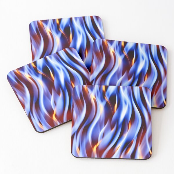 Item preview, Chaotic blue flame pattern designed and sold by hendrikspix.