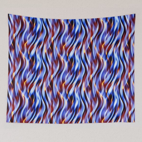 Item preview, Chaotic blue flame pattern designed and sold by hendrikspix.