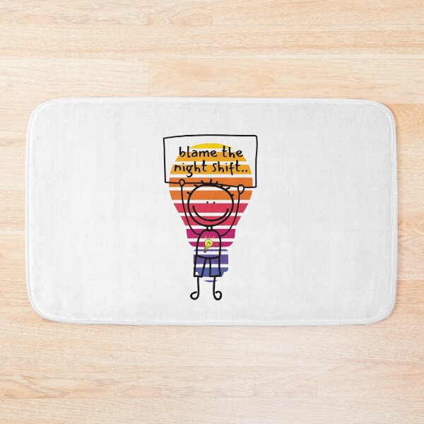 Item preview, blame the night shift man holding banner,fun vibe for shift workers unis design latest design  designed and sold by gulnaz797.