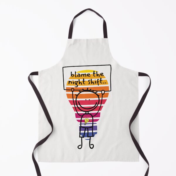Item preview, blame the night shift man holding banner,fun vibe for shift workers unis design latest design designed and sold by gulnaz797.