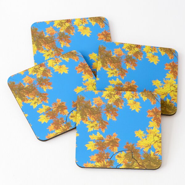 Item preview, Sunny autumn leaves pattern designed and sold by hendrikspix.