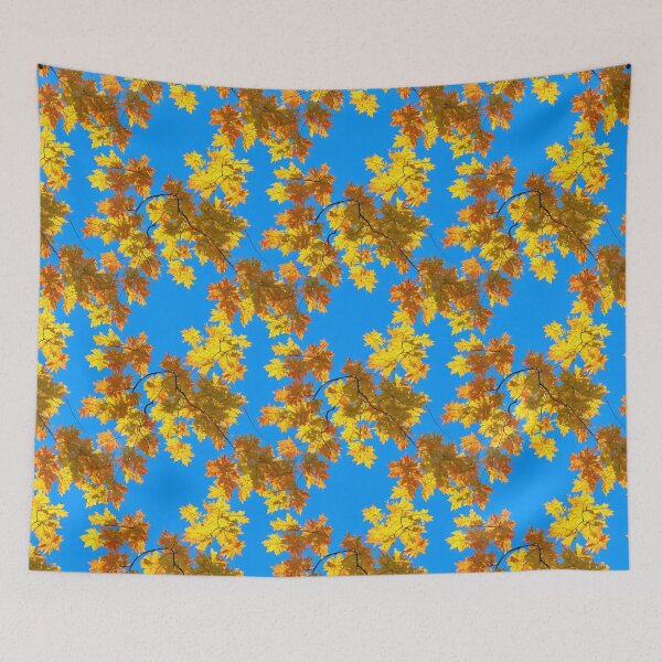 Item preview, Sunny autumn leaves pattern designed and sold by hendrikspix.
