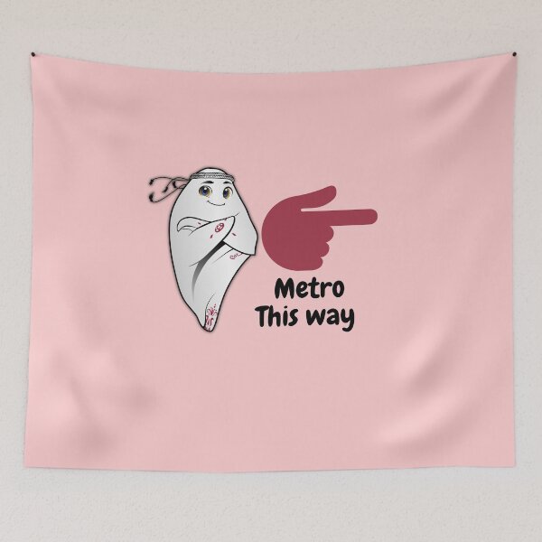 Item preview, Metro This Way! The famous Metro man of Qatar  designed and sold by Basma Store.