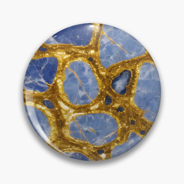 Item preview, Blue marble mixed in with gold pattern designed and sold by hendrikspix.