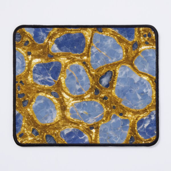 Item preview, Blue marble mixed in with gold pattern designed and sold by hendrikspix.
