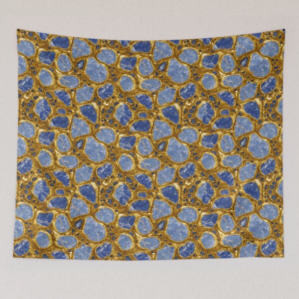 Item preview, Blue marble mixed in with gold pattern designed and sold by hendrikspix.