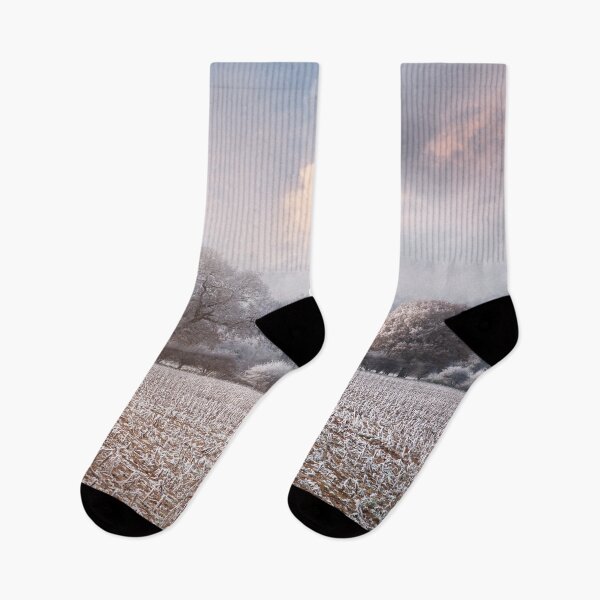 Item preview, Frosty winter rural landscape at sunrise Norfolk designed and sold by simonbratt.