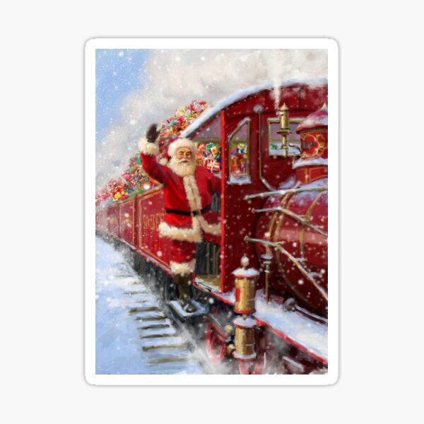 Vista previa del artículo con la obra «Motor de vapor Polar Express de Papá Noel», diseñado y vendido por Daniel Rodgers.