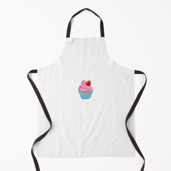 Item preview, Retro Pixel Strawberry Frosted Cupcake designed and sold by 8BitTrip.