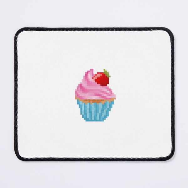 Item preview, Retro Pixel Strawberry Frosted Cupcake designed and sold by 8BitTrip.