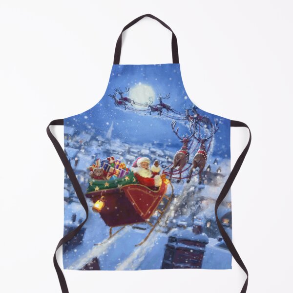 Item preview, Santa flying over rooftops designed and sold by Daniel Rodgers.