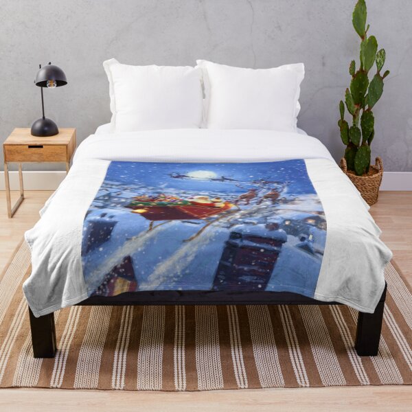 Item preview, Santa flying over rooftops designed and sold by Daniel Rodgers.