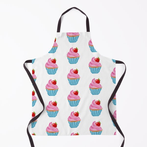 Item preview, Retro Pixel Strawberry Frosted Cupcake designed and sold by 8BitTrip.