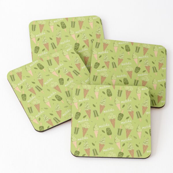 Item preview,  pattern with matcha ice cream. designed and sold by burbura.