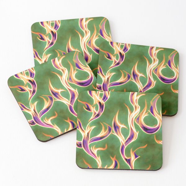 Item preview, Purple flame blazing inferno pattern designed and sold by hendrikspix.