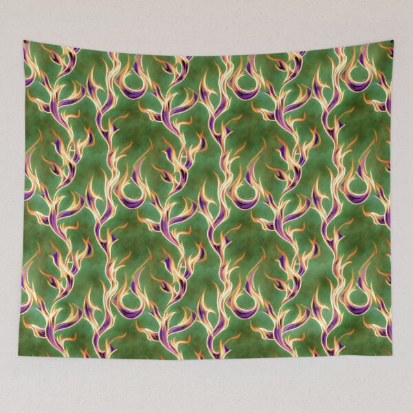 Item preview, Purple flame blazing inferno pattern designed and sold by hendrikspix.