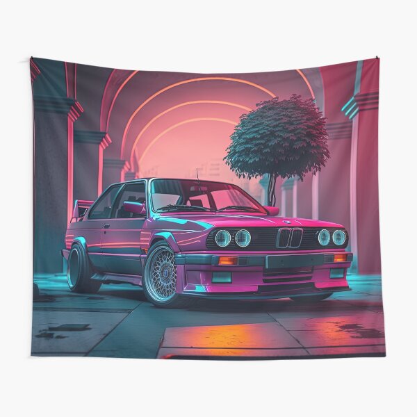 Retrowave Synthwave Sport Car E30 Tentures