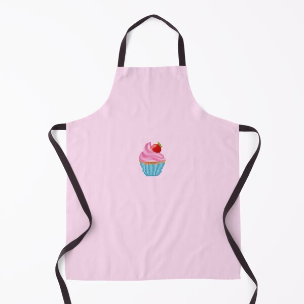 Item preview, Retro Pixel Strawberry Frosted Cupcake designed and sold by 8BitTrip.