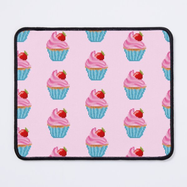 Item preview, Retro Pixel Strawberry Frosted Cupcake designed and sold by 8BitTrip.