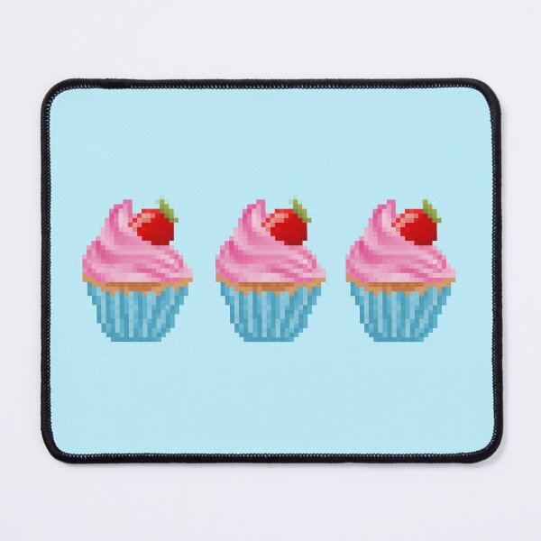 Aperçu de l'œuvre Cupcake givré aux fraises Pixel rétro créée et vendue par 8BitTrip.