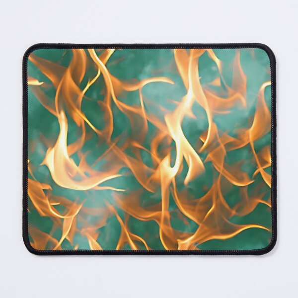 Item preview, Green backdrop flame inferno pattern designed and sold by hendrikspix.