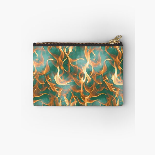 Item preview, Green backdrop flame inferno pattern designed and sold by hendrikspix.