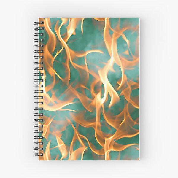 Item preview, Green backdrop flame inferno pattern designed and sold by hendrikspix.