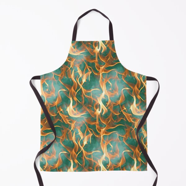 Item preview, Green backdrop flame inferno pattern designed and sold by hendrikspix.