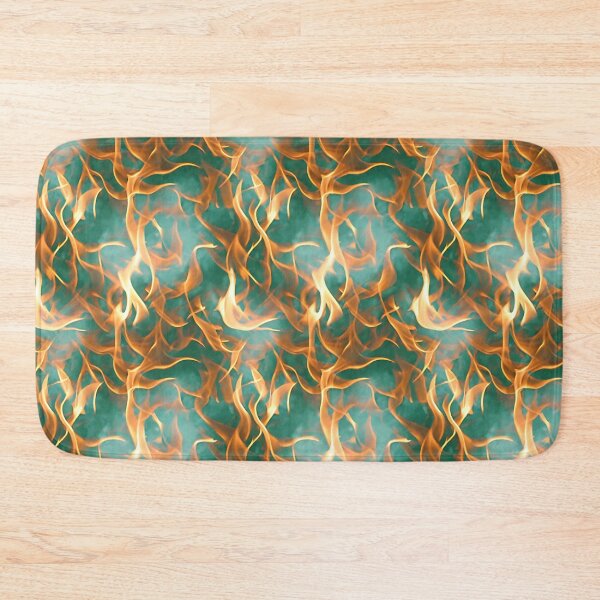 Item preview, Green backdrop flame inferno pattern designed and sold by hendrikspix.