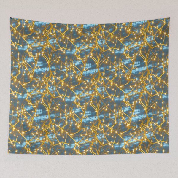 Item preview, Gold threads with lights pattern designed and sold by hendrikspix.