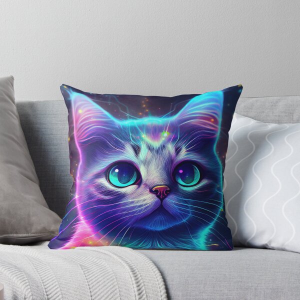 Aperçu de l'œuvre Chat mignon néon 6 créée et vendue par idreamaboutcats.