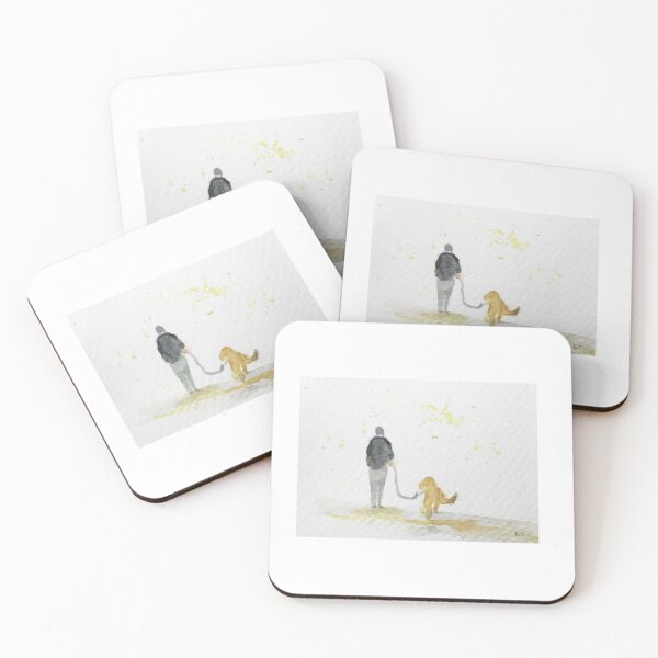 Item preview, Loose painting. Dog walking.  designed and sold by watercolorsLiz.